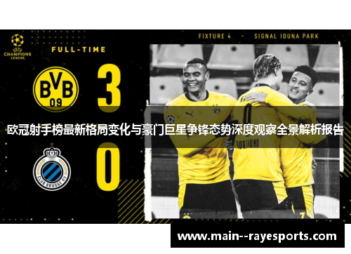 欧冠射手榜最新格局变化与豪门巨星争锋态势深度观察全景解析报告